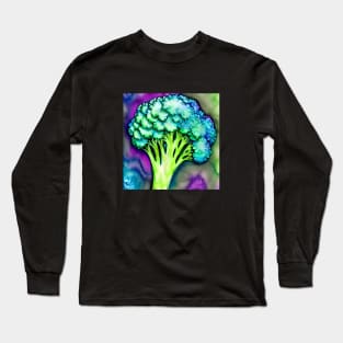 Broccoli in Watercolor Long Sleeve T-Shirt